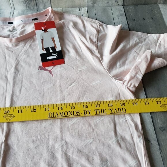 NWT - Puma Ladies' Pink Boyfriend Logo Tee - Size M - Picture 3 of 5